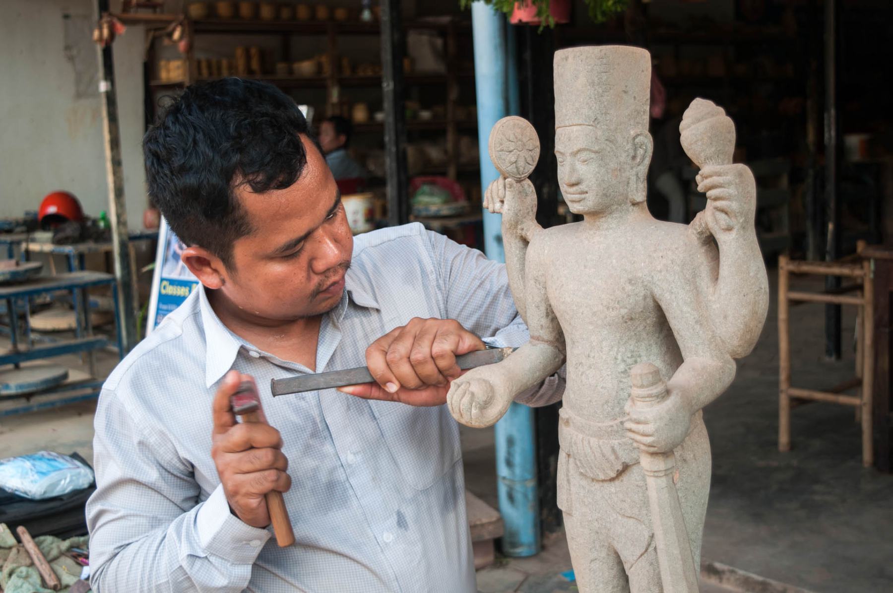 Stone Carving in Cambodia